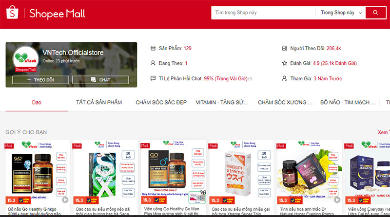 shop bán thực phẩm chức năng uy tín trên shopee 3